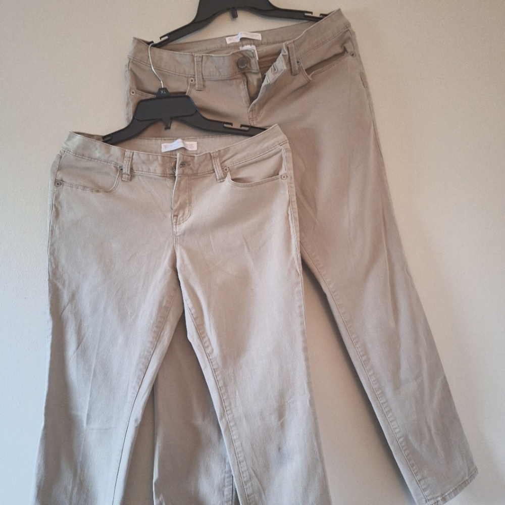 2 Pair of Khaki Jeans Size 13